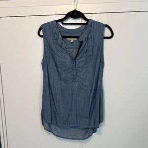 Banana Republic Blue Sleeveless Blouse